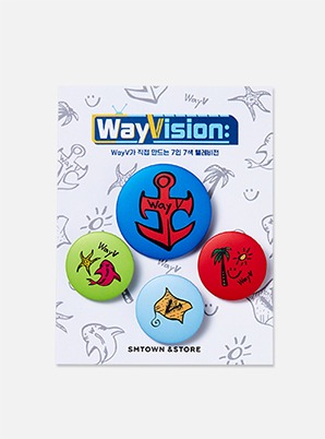 WayV WayVision TATTOO PIN BUTTON SET